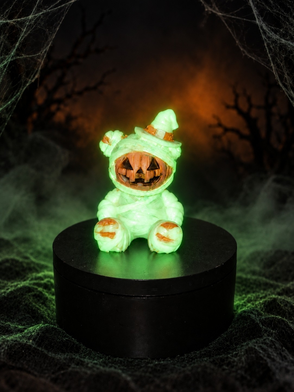 Hand Crafted Halloween Pumpkin Mummy